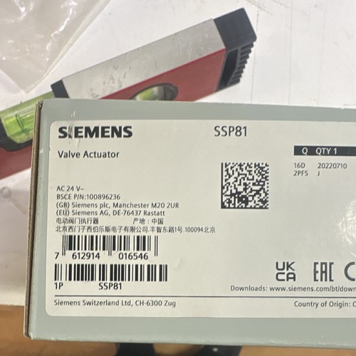 Siemens ssp81 valve - valve, actuator