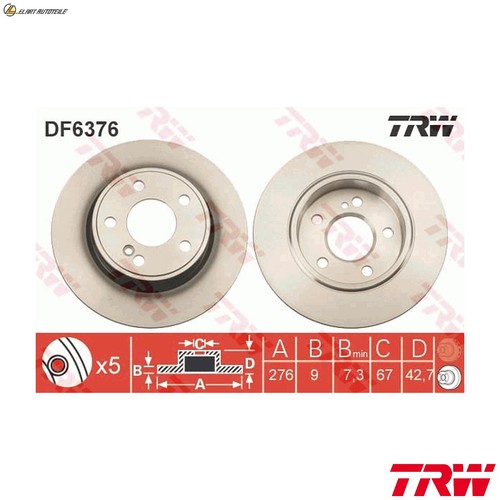 Brake discs df6376 - 2x,