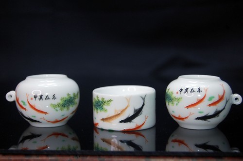 Porcelain bird feeders - bird,