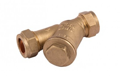 15mm compression brass line - compression, in-line