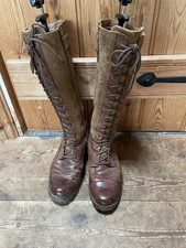 Ariat Women's Long Boots Size 7. Brown Leather Zip Up