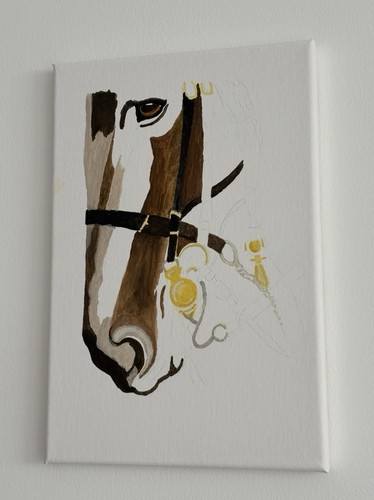 Hand painted gouache cavalry - hand,
