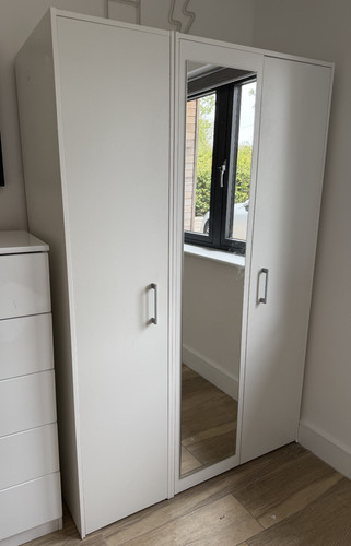 Door wardrobe with - 3-door, mirrored