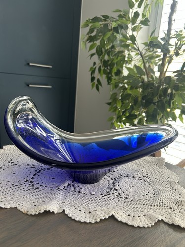 Vintage cobalt blue art glass - vintage,