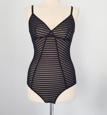 PRINCESSE TAM TAM Black Semi Sheer Body Suit - S