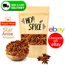 Whole Star Anise & Aniseed - Premium Quality Dried Spices & Herbs - Free UK P&P 