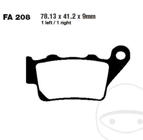 Ebc brake pads fa208r fits - fits, ktm