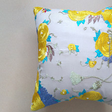 Hand embroidered cushion