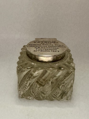 Antique glass and silver - glass,