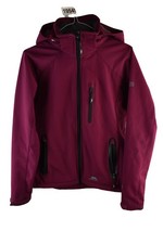 TRESPASS Pink Softshell Jacket size Uk 10 Womens Hooded Waterproof Casual