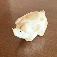 Lomonosov USSR Vintage Imperial Porcelain Brown Spotted Pig