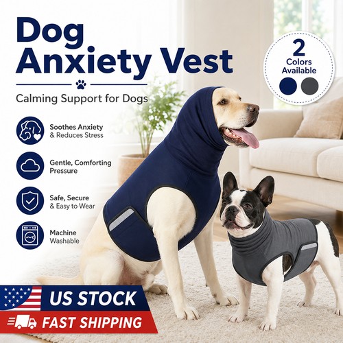 Dog anxiety vest with hood - vest,