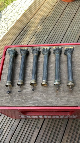 Antique brass clock column - clock,