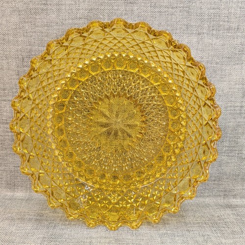 Vintage amber gold crystal cut - vintage,