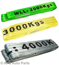 New Heavy Duty 2 3 4 Ton x 3 Metres Flat Webbing Sling Strap Cargo Crane Lifting