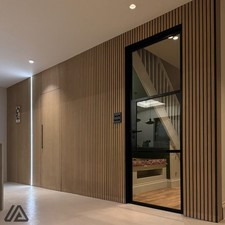 Single Hinged Aluminium Black