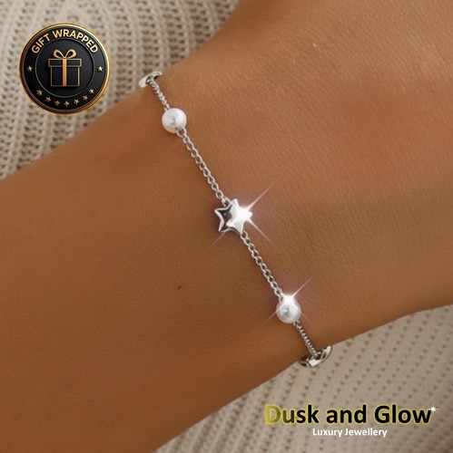 Silver charm bracelet faux - charm,