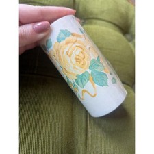Vintage Laura Ashley wallpaper border 10m yellow green rose pattern