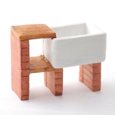Dolls House Oblong Butler Scullery Sink On A Stand 1:12 Scale Belfast 690 tumdee