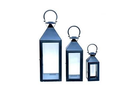 Stainless steel candle lantern - candle,