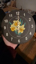 Slate Welsh Daffodil Clock