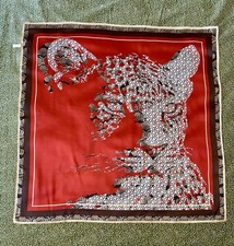 Cartier Panther Silk Scarf Immaculate 90 Cm
