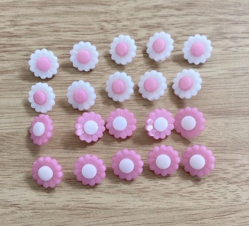 Pink daisy flower buttons - daisy,