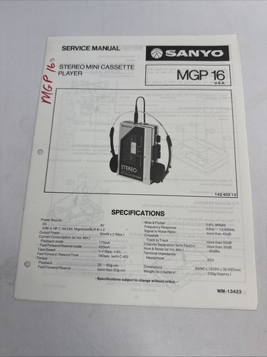 Sanyo mgp stereo mini - 16,