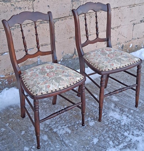 Pair antique vintage solid - antique,