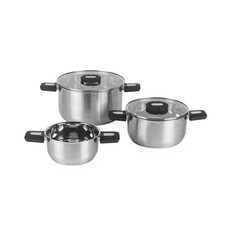 Salter Stackable 3-Piece Stockpot Set – Stainless Steel