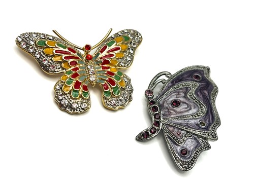 Vintage butterfly brooch duo - duo,