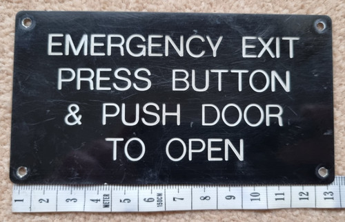 Emergency exit press - button, to
