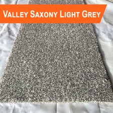 Bleach Cleanable Soft Saxony LIGHT GREY Carpet Hessian Back FAST FREE DELIVERY