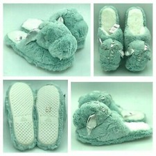 Boux Avenue Womens Novelty Green Dragon Slippers Ex Store Soft Warm UK Size: S