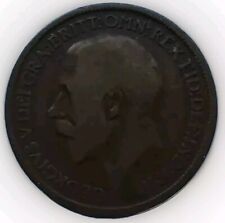 Great Britain 1915 Bronze Half Penny-King George VI Brown Circulated Coin