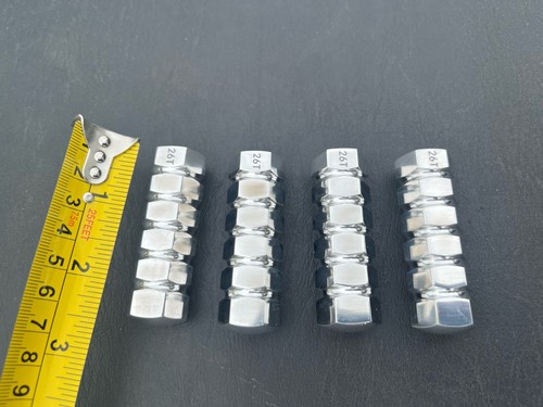 Chrome bicycle axle pegs - chrome,