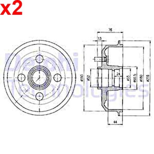Brake drum delphi fits ford - brake,