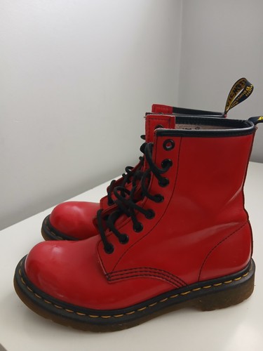 Martens red patent boots - martens,