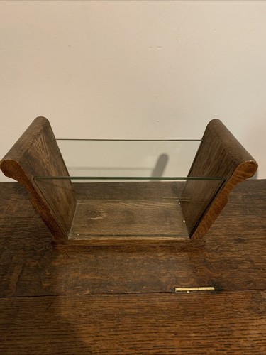 Oak and glass 1930s letter - oak,