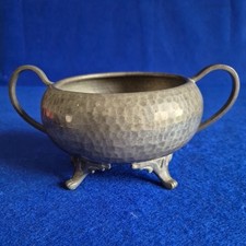 Old Hammered Pewter Dish, English Bowl/Dish by Knighthood. 