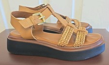 Dune Brown Leather Chunky Sole
