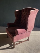 Georgian Style Wingback Armchair Antique Early 20th Century - delivery possible