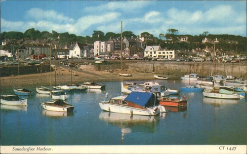 Vintage saundersfoot harbour - vintage,