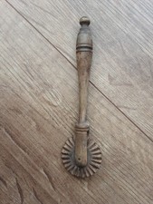 Vintage Wooden Pastry Cutter Wheel - 13 cms long