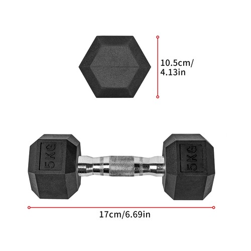 2pcs rubber hex dumbbell - 2pcs, dumbbell–