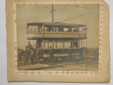 1st Electric Tram Newhaven To Granton Edinburgh 1909 Large Photo Harper Smellie