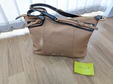 Ted Baker Tan Leather Crossbody Satchel Bag RN 95229 /CA 25459 Used