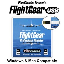 Pro Flight Simulator 2025 Edition Full Version FlightGear Aircraft Sim On USB PC