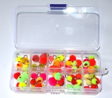 Tackle Fly Box & Assorted Stillwater Egg Flies for Rainbow Trout Fly Fishing