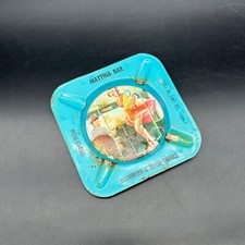 Vintage 1950s Mattina Bar Ashtray Pinup Budweiser Mixed Drink Advertising Risque